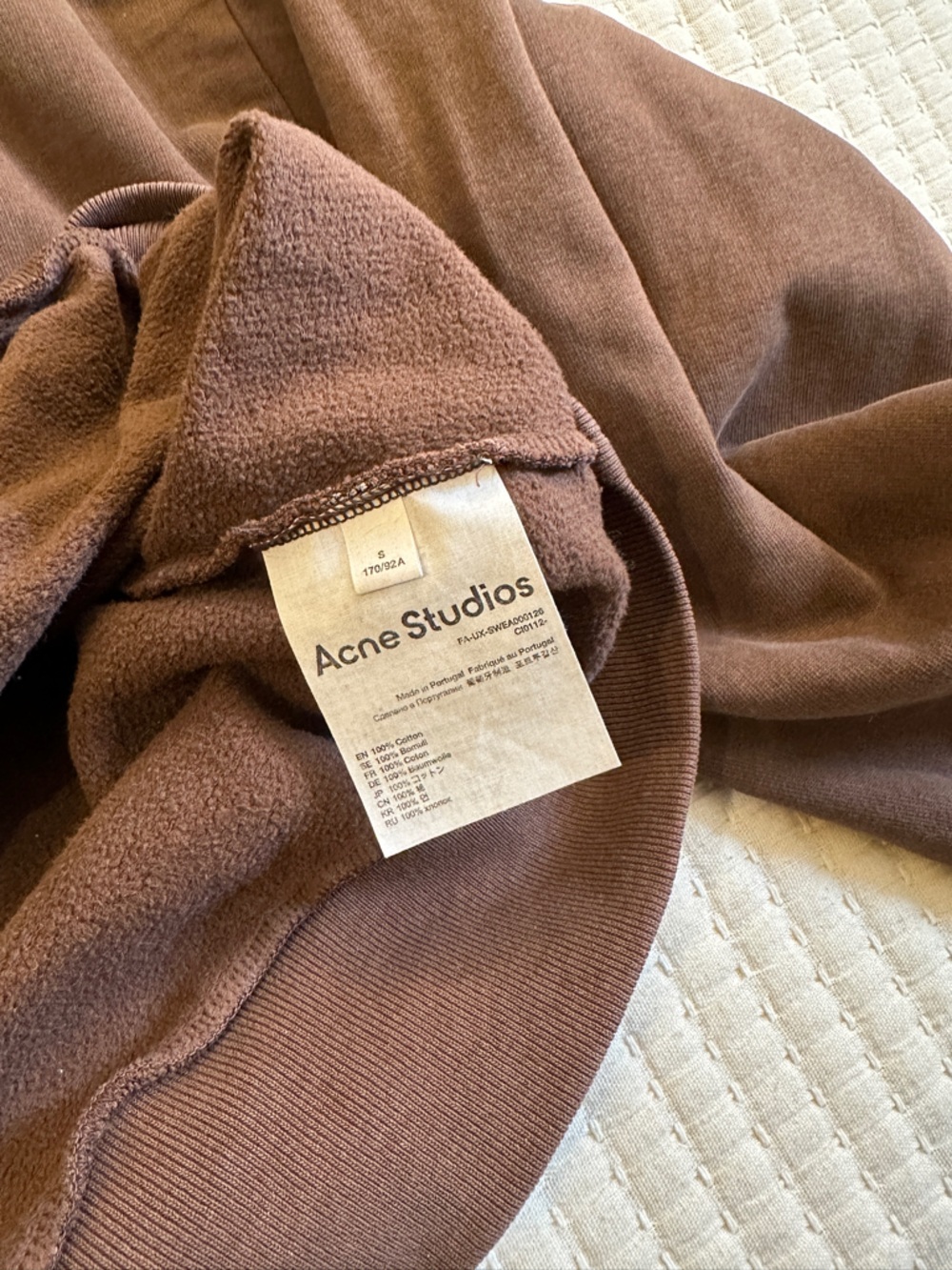 Acne Studios Brown Garment-Dyed Sweatshirt - Picture 6 of 6